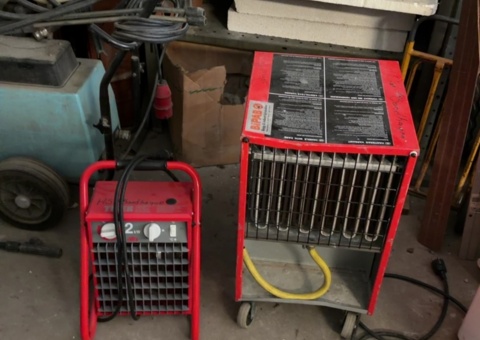 Dehumidifier and fan heater - VEAB LAF 45A / Frico Tiger 2 kW