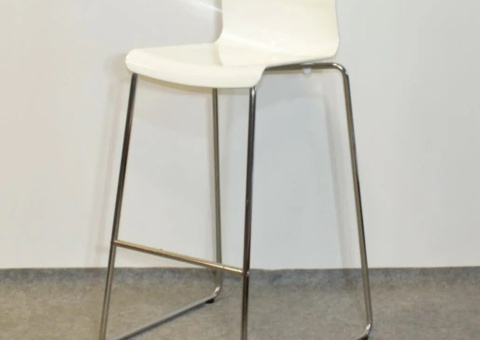 Barstol IKEA vit/krom 4 stycken