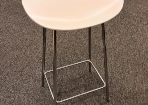 Barstol Offecct Cornflake vit/krom 5 stycken