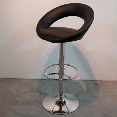 1595782-1 Barstol svart konstskinn/krom 3 stycken