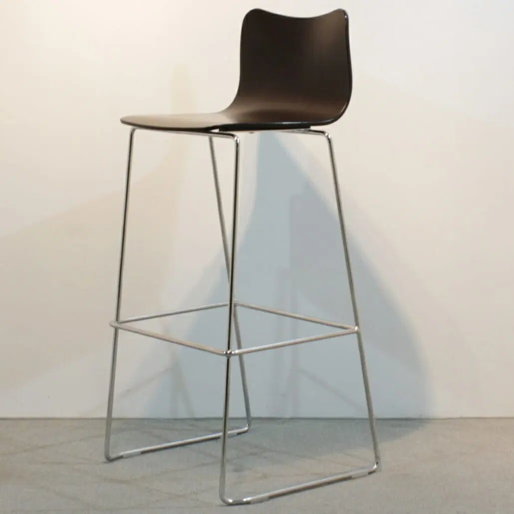 1595786-1 Barstol svart/krom medar 4 stycken