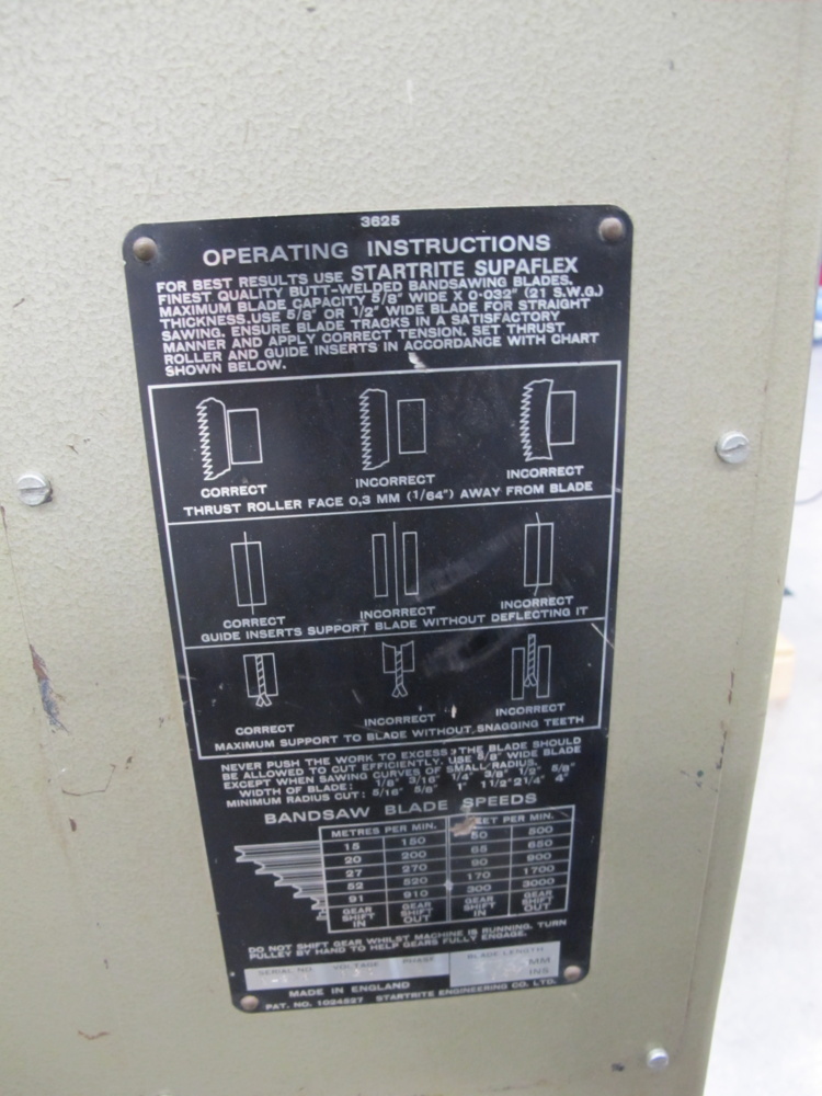 1452910-2 Bandsaw Startrite