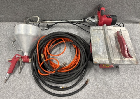 Paint sprayer, tile cutter, etc.