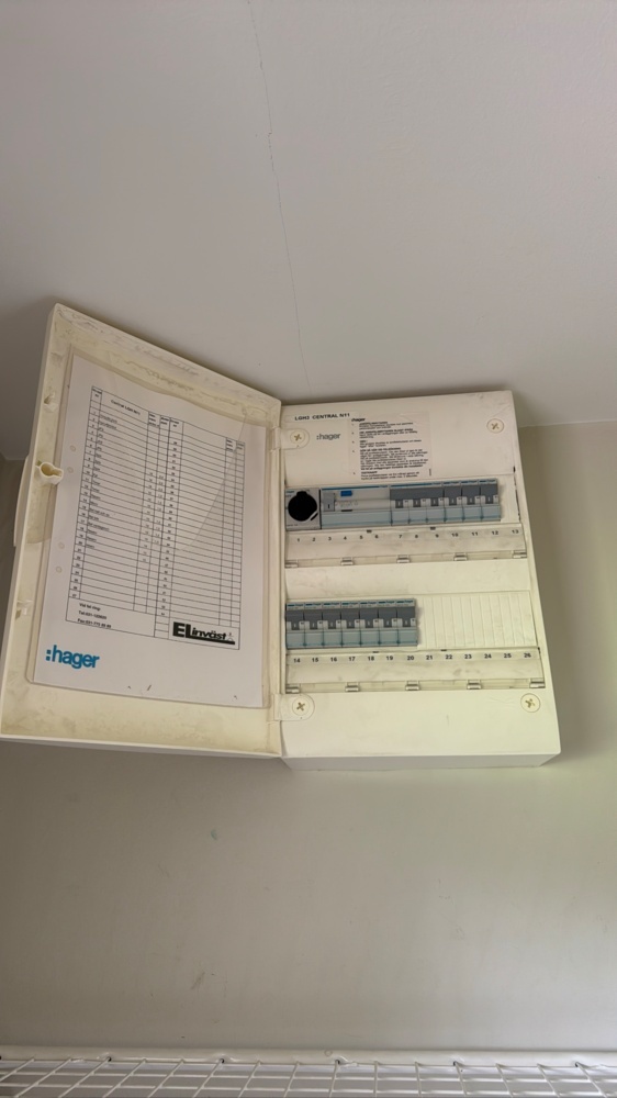 1593849-2 Elcentral Hager - 7 st - B:250 mm H:380 mm
