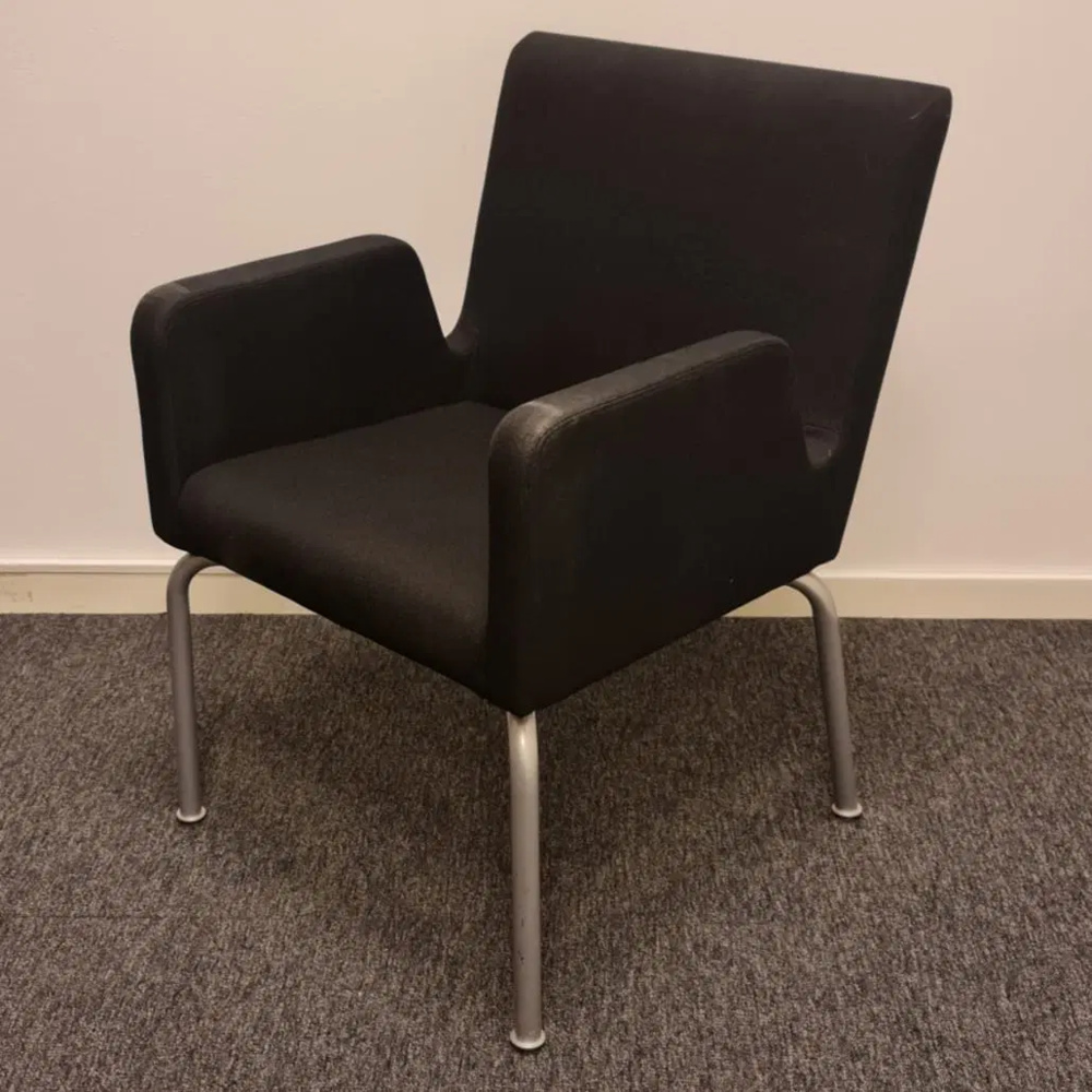 1595912-1 Fåtölj Skandiform Dropp svart 4 stycken