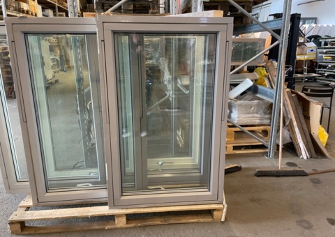 Elitfönster aluminiumbeklätt träfönster - 6 st - B:880 × H:1390 mm