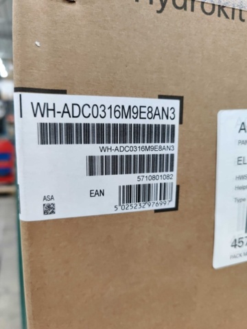 1595990-7 Inomhusmodul Luft/Vatten Panasonic WH-ADC0316M9E8AN3
