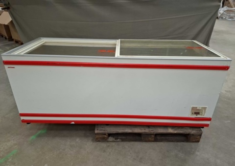 Display chest freezer - AHT Salzburg 83/210(-)EL, sliding glass lids
