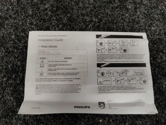 1595992-8 40 st LED-lysrör Philips MAS LEDtube 600mm HO 8W840 T8 8W