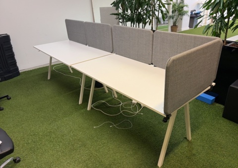 Desks 3 pcs with table screens