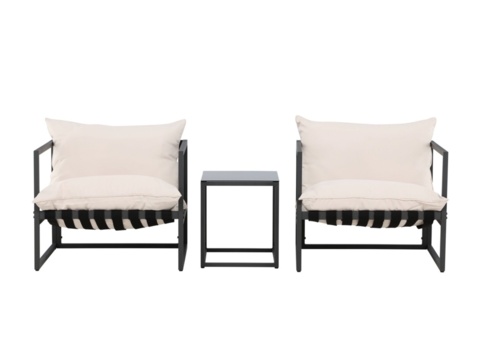Messina loungegrupp svart/beige