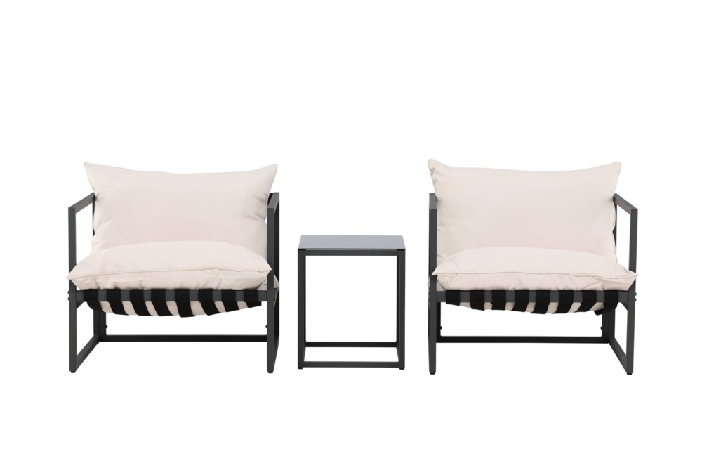 1589766-1 Messina loungegrupp svart/beige