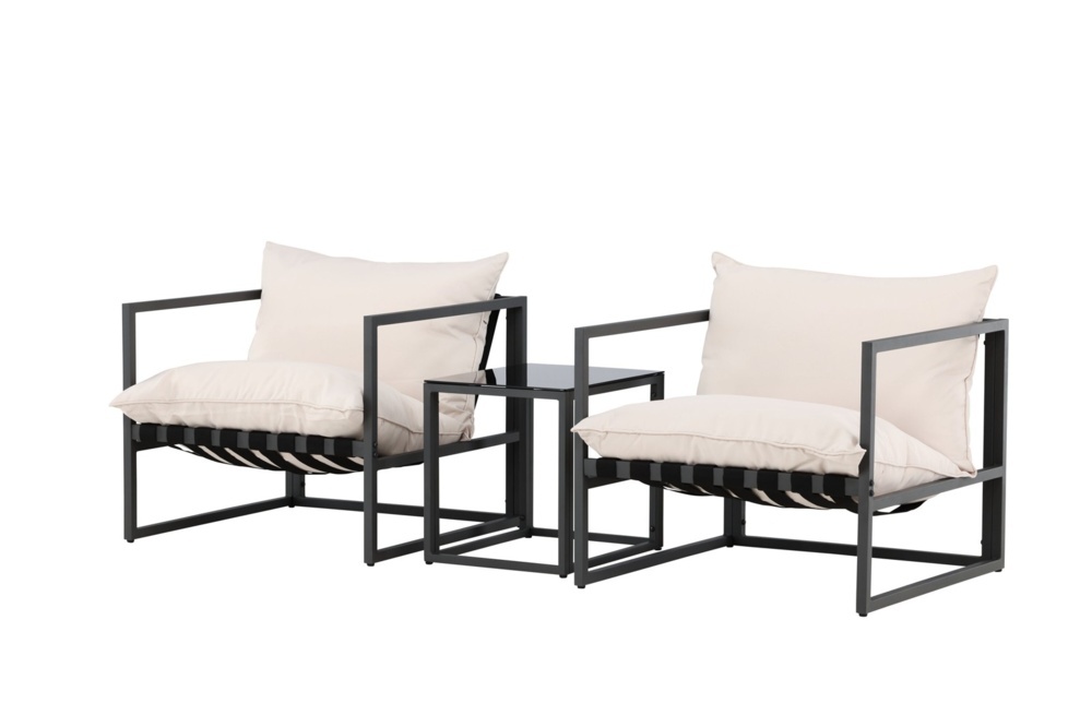 1589766-2 Messina loungegrupp svart/beige