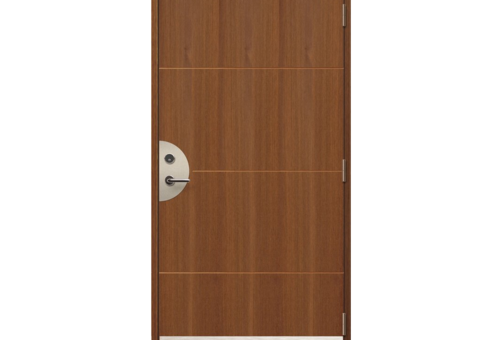Front door Stephanie Teak - Without glass 9x21 Right-hung
