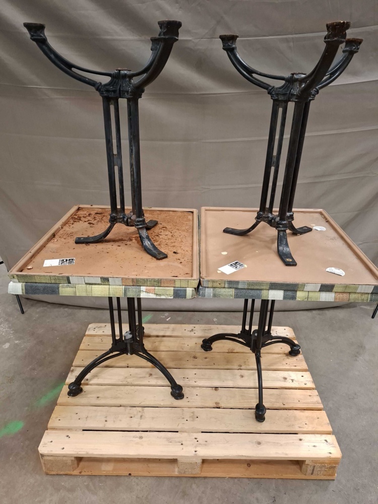 1596050-1 Café tables, 4 pcs - SM France, patterned tops
