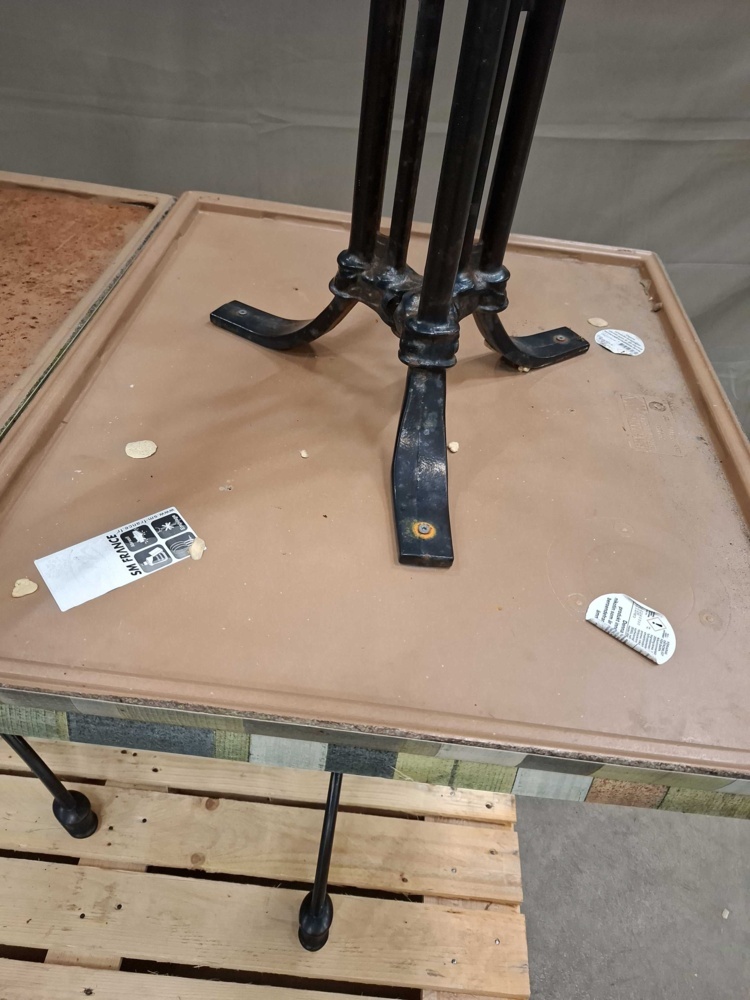 1596050-2 Café tables, 4 pcs - SM France, patterned tops