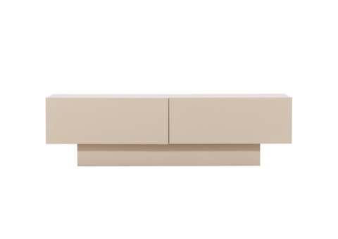 Cuenca tv-bänk beige / svart glas melamine/glass 47 × 45 × 160 cm