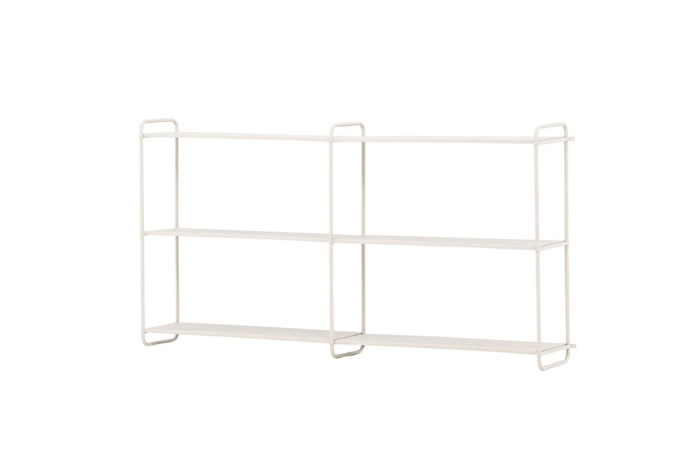 1589781-2 Lyon vägghylla beige / Powder coated järn 18 × 63 × 122 cm