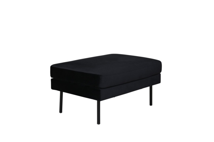 1589798-2 Zoom sittpuff svart / svart sammet 64 × 47 × 85 cm