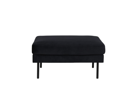 Zoom sittpuff svart / svart sammet 64 × 47 × 85 cm