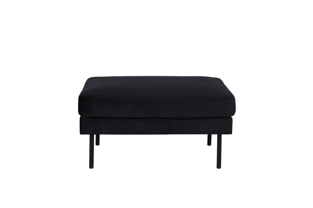 1589798-1 Zoom sittpuff svart / svart sammet 64 × 47 × 85 cm