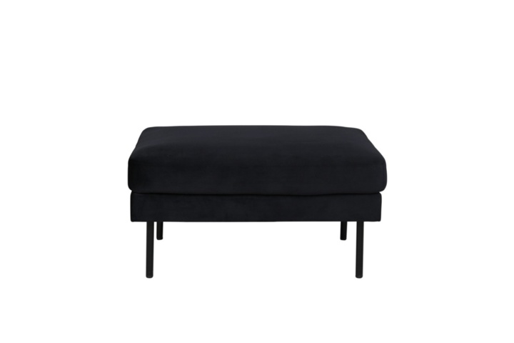1589798-1 Zoom sittpuff svart / svart sammet 64 × 47 × 85 cm