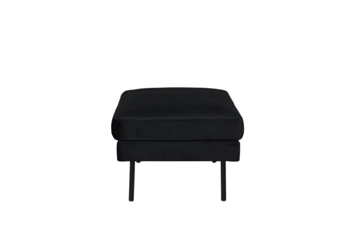 1589798-3 Zoom sittpuff svart / svart sammet 64 × 47 × 85 cm