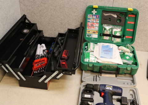 Tools and First Aid Kit.