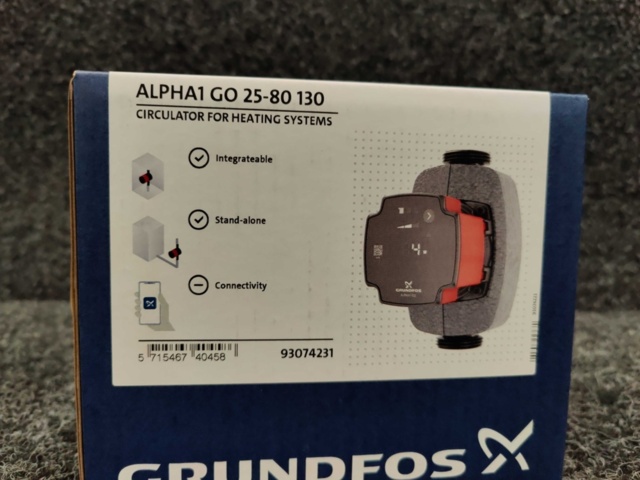 1596022-3 Cirkulationspump Grundfos ALPHA1 GO 25-80 130