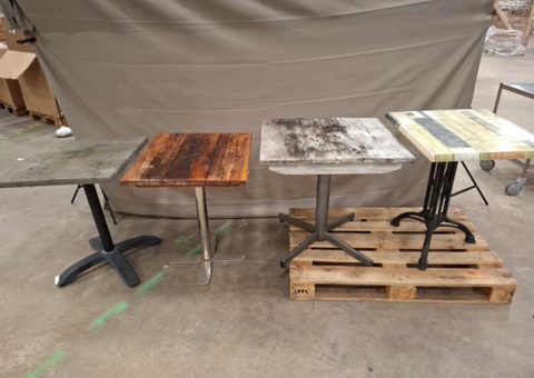 Café tables - assorted models and tabletops