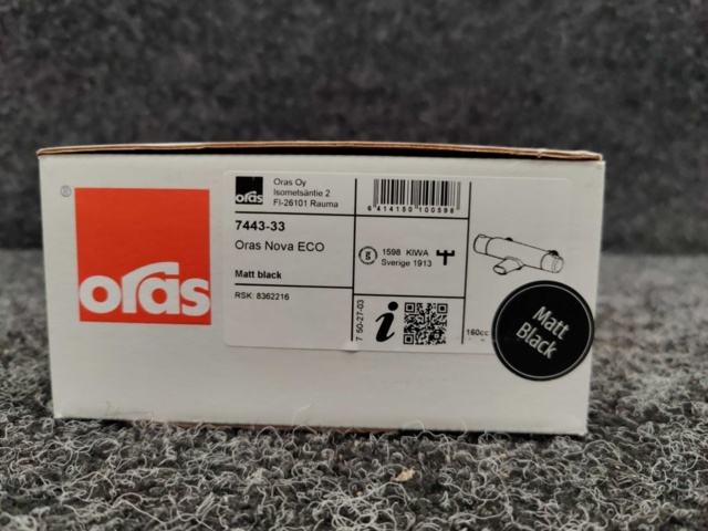 1596030-3 Badkarsblandare Oras Nova 160 c/c, matt svart