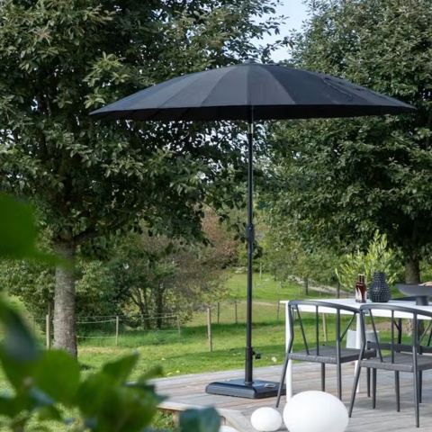 1589824-1 Palmetto parasoll med tilt svart