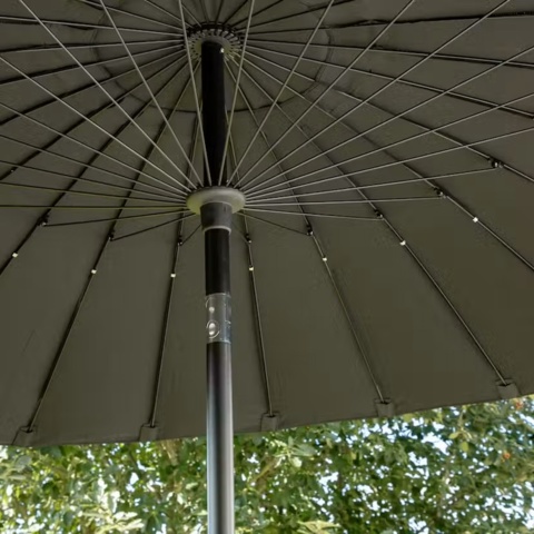 1589824-2 Palmetto parasoll med tilt svart