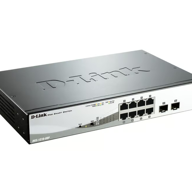 1596100-1 Switch D-Link DGS-1210-08P 8-Port Gigabit PoE (45W)