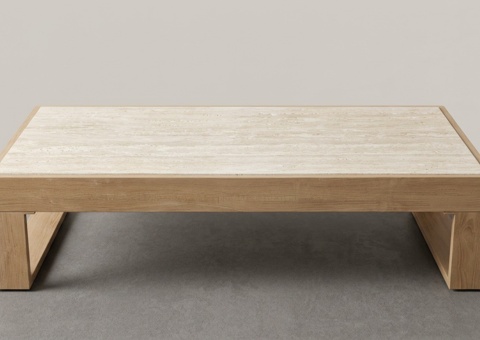 Travertine-look utomhus bord