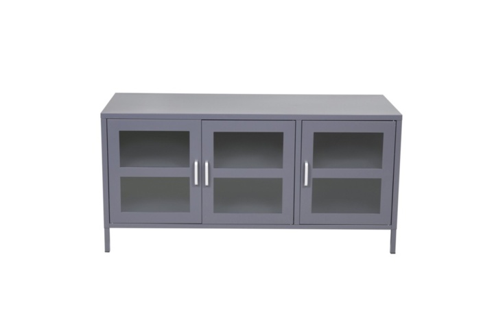 1589843-1 Acero tv-stand ljus grå 48 × 58 × 120 cm