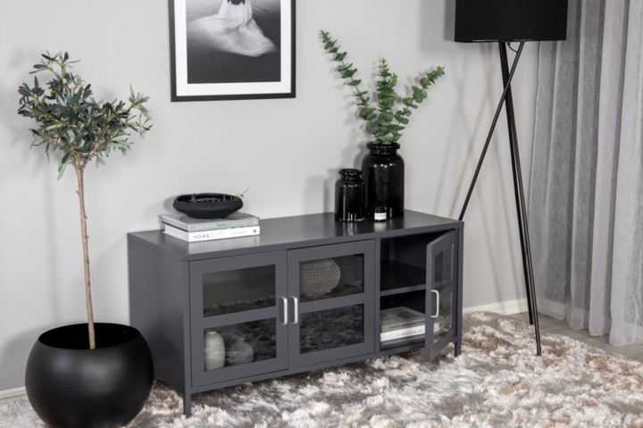 1589843-4 Acero tv-stand ljus grå 48 × 58 × 120 cm