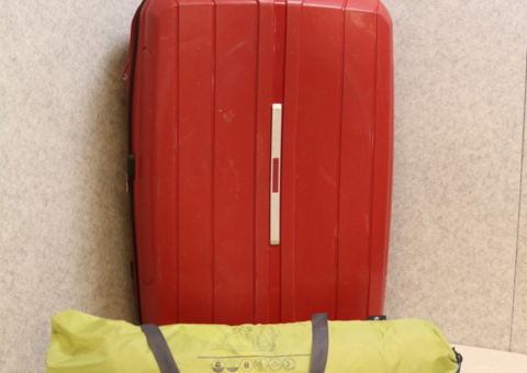 Tent and suitcase