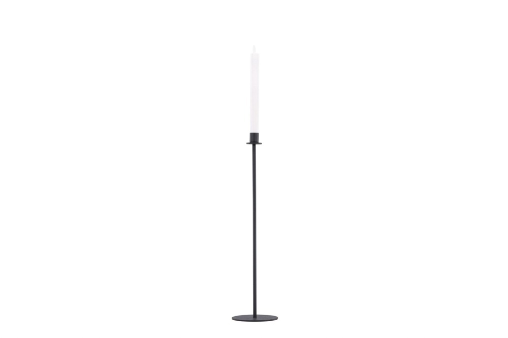 1589861-1 Högehall h69cm ljusstake svart 12 × 69 cm