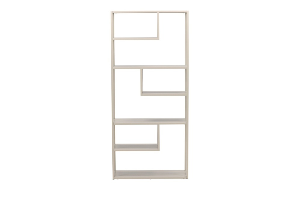 1589873-1 Stål bokhylla beige 35 × 188 × 85 cm