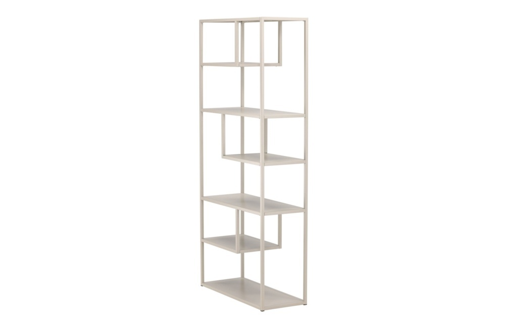 1589873-2 Stål bokhylla beige 35 × 188 × 85 cm