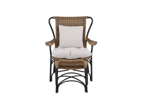 Loreto loungestol svart natur rotting 88 × 99 × 120 cm