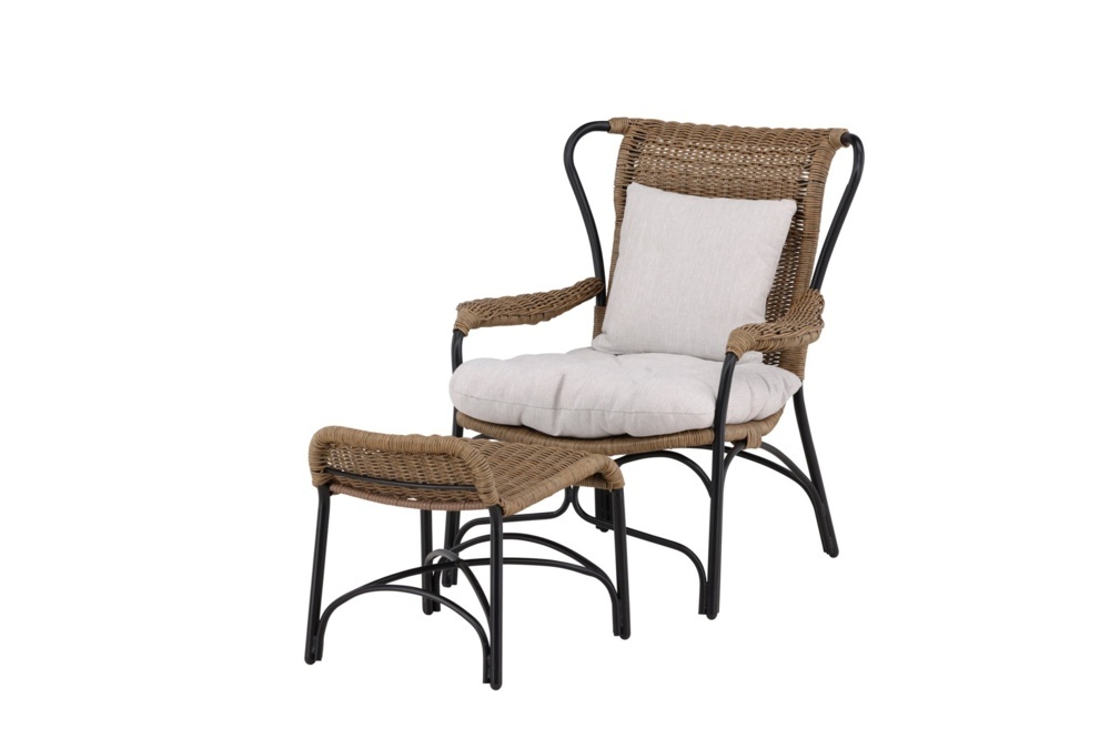 1589876-2 Loreto loungestol svart natur rotting 88 × 99 × 120 cm