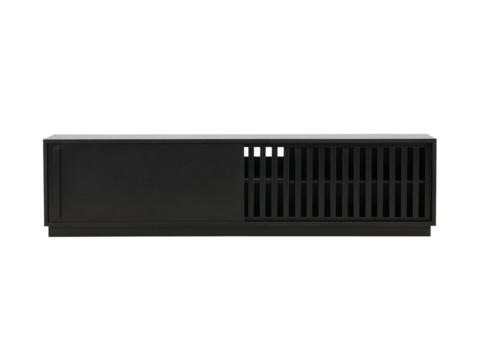 Lugo tv-bänk svart / svart Melamine 40 × 45 × 180 cm