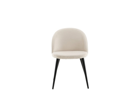 Velvet matstol svart / Créme 54 × 77 × 50 cm