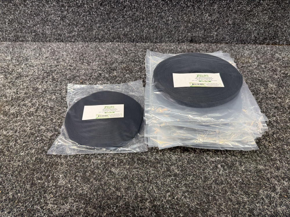 1596151-1 10 rolls of Velcro tape Zelos 12.5 mm × 22.5 m