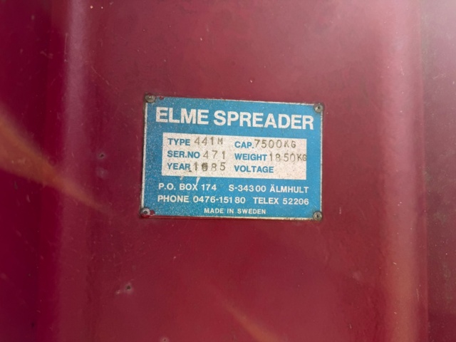 1570500-7 Elme 441M containerspridare, 7 500 kg, 1985