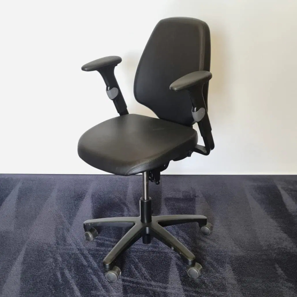 1596273-1 Kontorsstol RH Activ 220 svart skinn