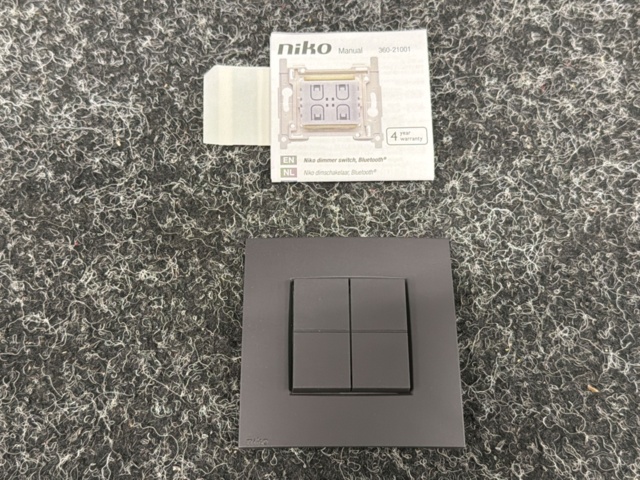 1596175-5 10 st Dimmerbrytare Niko 2-tryck BT, antracit