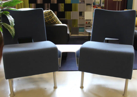 Loungemöbel Materia Element 2 fåtöljer med bord